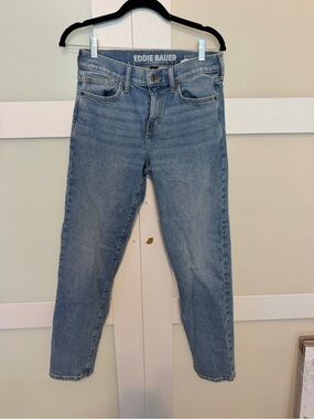 Eddie Bauer Straight-Leg Jeans in Light Blue Denim